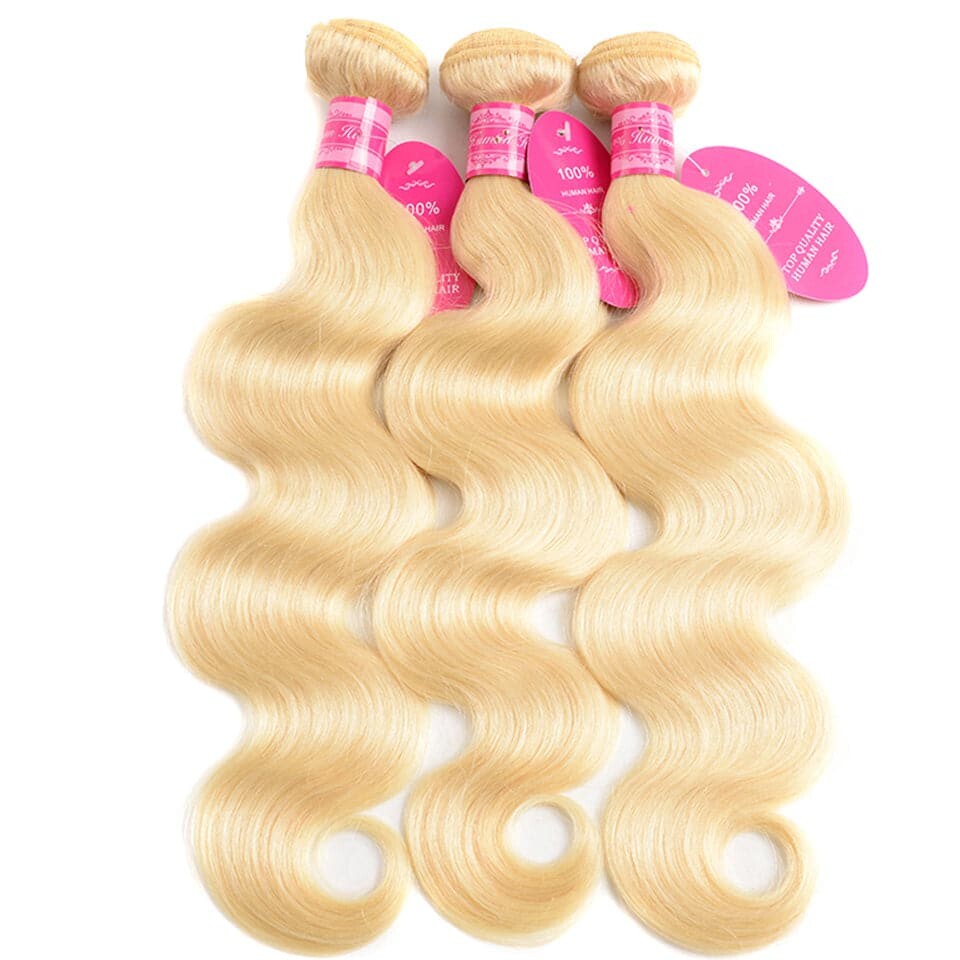 613 Blonde Color 3 Bundles Body Wave Virgin Human Hair