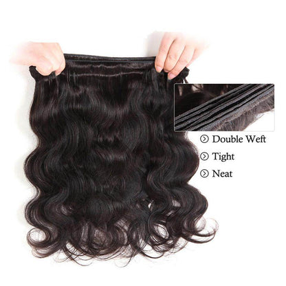 (B1) Brazilian Human Hair Body Wave 3 Bundles Virgin Hair Extensions For women 28 30 Inch