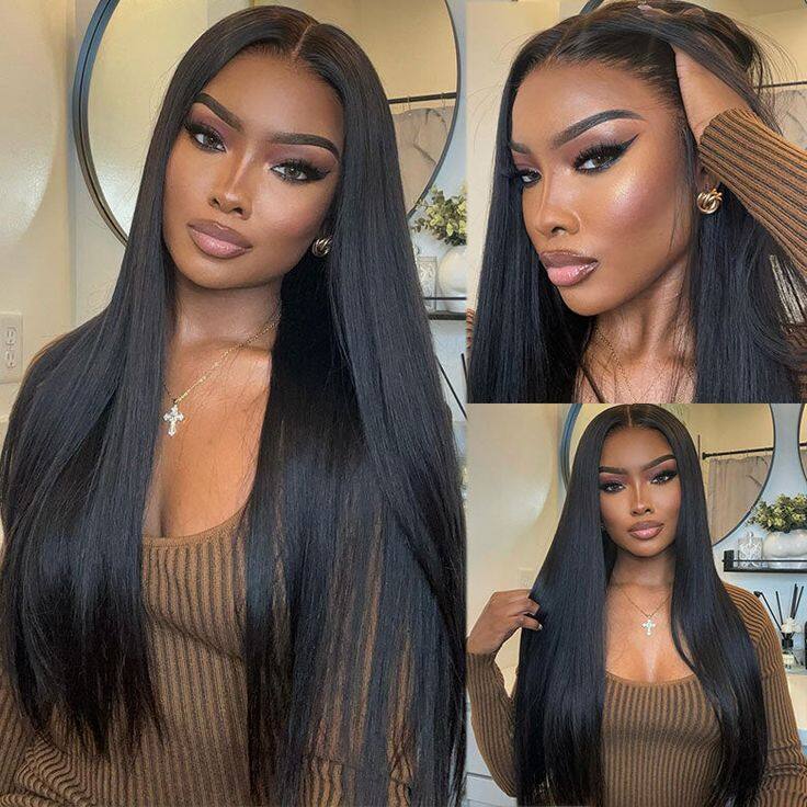 13×6 Straight Glueless Full Frontal Hd Lace Wig Pre-everything Human Hair Wig