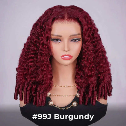 Full Burmese Curly 13x6 Lace Frontal Glueless Wigs #4 Chocolate Brown Color 220% Density Water Wave Virgin Human Hair Wigs Pre Plucked Natural Hairline #SummerVibes