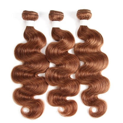 Color #30 body wave 4 Bundles 100% Virgin Human Hair Extension