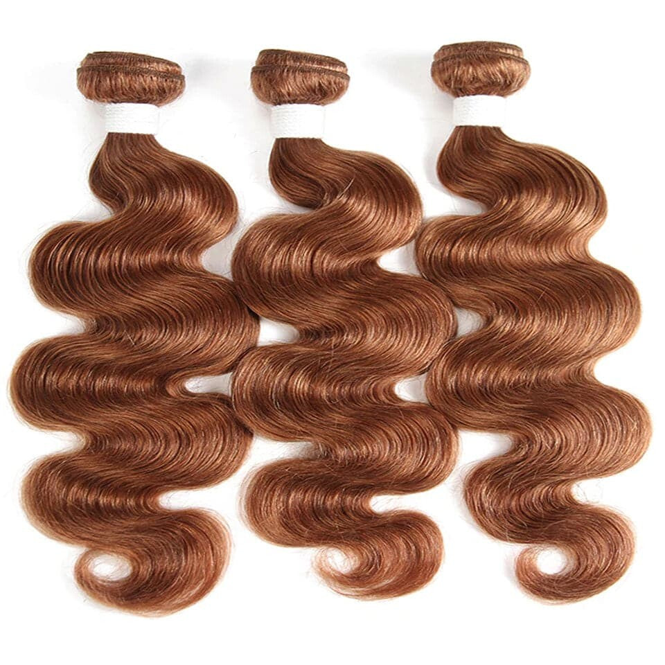 Color #30 body wave 4 Bundles 100% Virgin Human Hair Extension