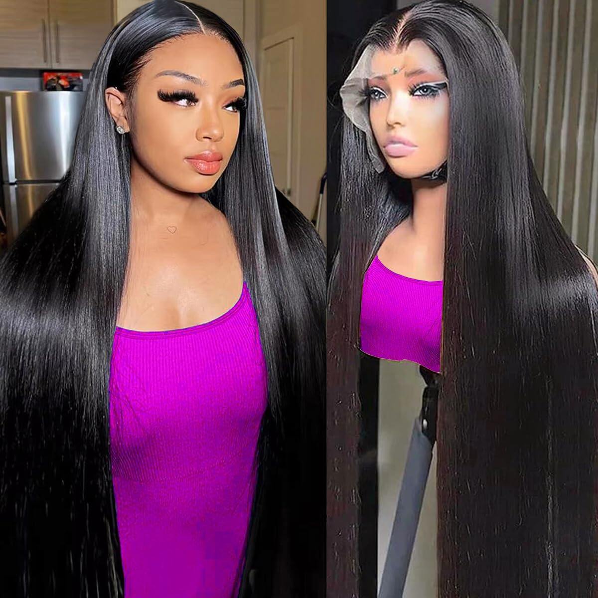 13×6 Straight Glueless Full Frontal Hd Lace Wig Pre-everything Human Hair Wig