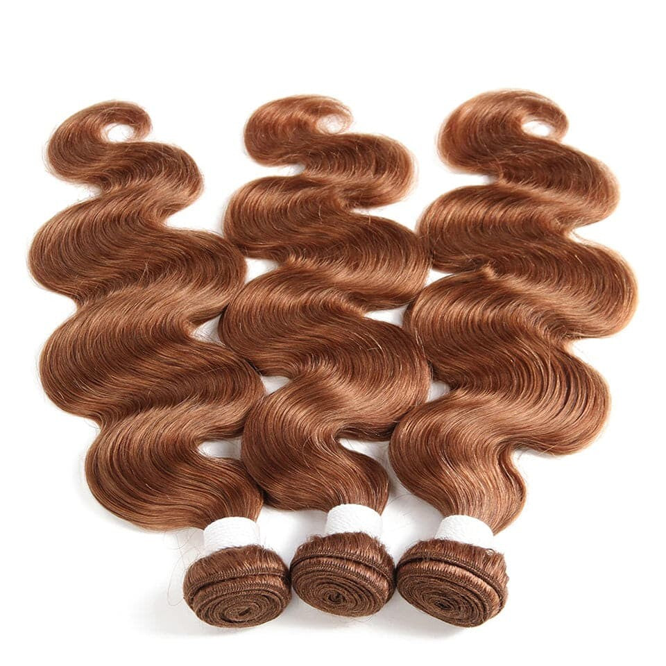 Color #30 body wave 4 Bundles 100% Virgin Human Hair Extension