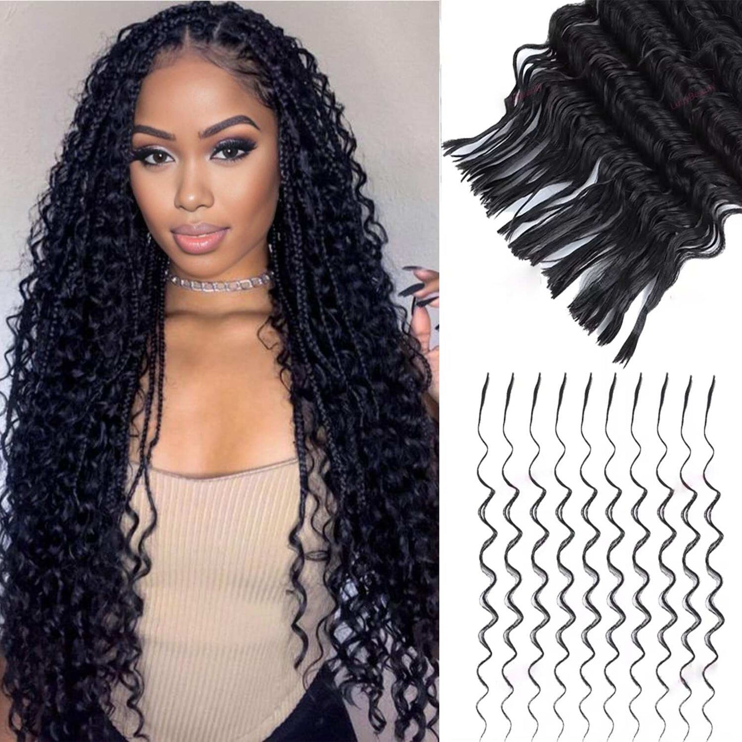 Bulk For Braiding Hair Deep Wave  No Weft Brazilian Virgin Human Hair for Braiding Hair