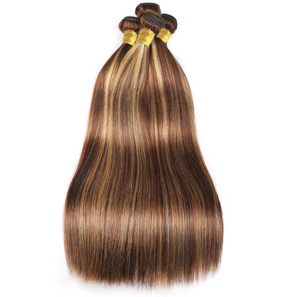 highlight #4/27 4 Bundles Straight Virgin Human Hair Extension