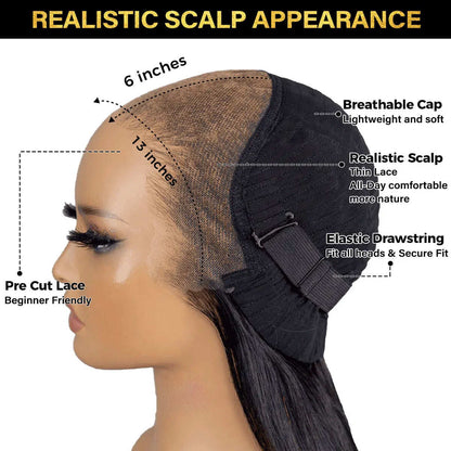 Full Burmese Curly 13x6 Lace Frontal Glueless Wigs #4 Chocolate Brown Color 220% Density Water Wave Virgin Human Hair Wigs Pre Plucked Natural Hairline #SummerVibes